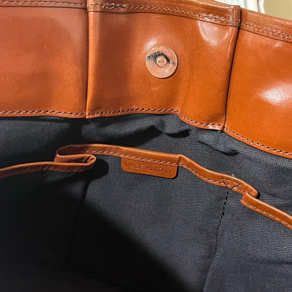 Burberry Bridle Whipstitch Convertible Tote House Check Canvas Medium - Picture 11 of 13